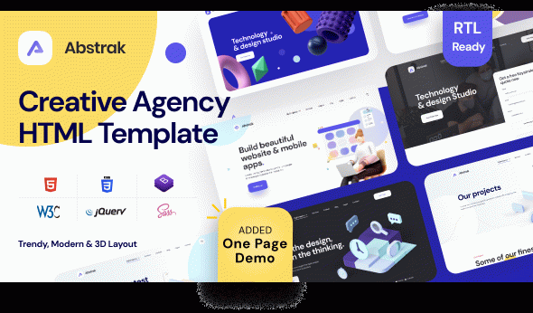 Abstrak: Creative Agency HTML Template
