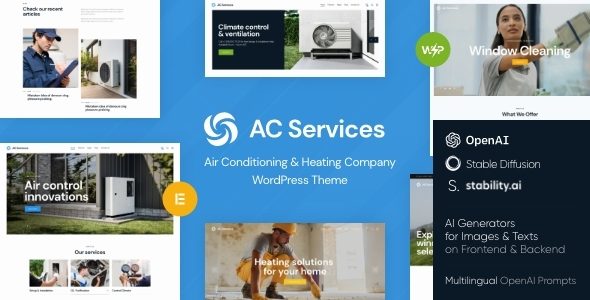 AC Services | HVAC, Air Conditioning & Heating Company WordPress Theme