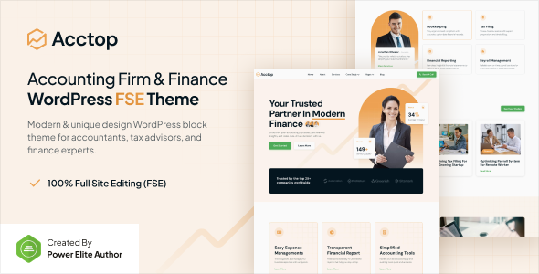 Acctop – Accounting Firm & Finance Gutenverse FSE WordPress Block Theme
