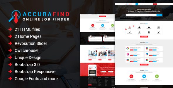 Accurafind - Job Finder HTML Template