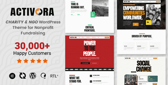 Activora – Charity, NGO & Nonprofit WordPress Theme