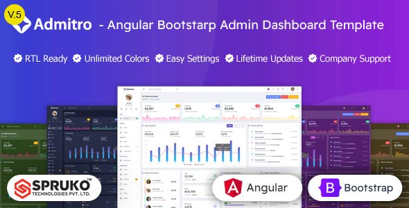 Admitro - Angular Framework Admin Dashboard Template