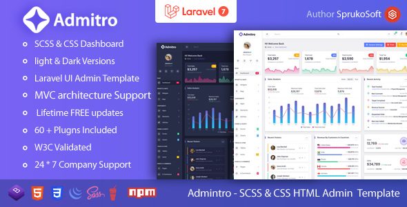 Admitro – Laravel Admin Template