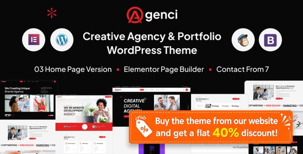 Agenci - Creative Agency & Portfolio WordPress Theme