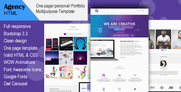 Agency- Creative Multi-Purpose HTML Template