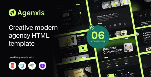 Agenxis - Creative Modern Agency HTML Template