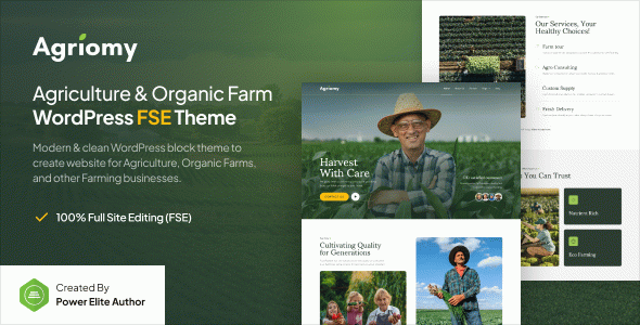 Agriomy – Agriculture & Organic Farm Gutenverse FSE WordPress Block Theme