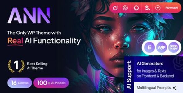 AI ANN - AI Agency, Startup, SaaS & Artificial Neural Network WordPress Theme + Store