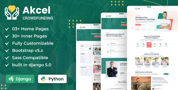 Akcel - Crowdfunding & Charity Django Template