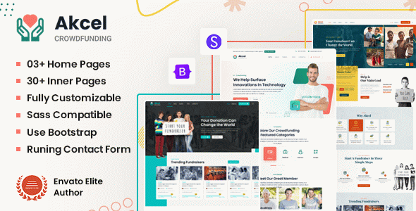 Akcel - Crowdfunding & Charity HTML5 Template