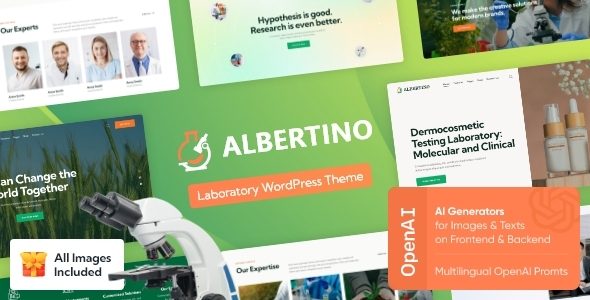 Albertino - Laboratory & Research Center WordPress Theme