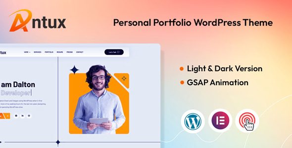 Antux - Portfolio & Resume WordPress Theme