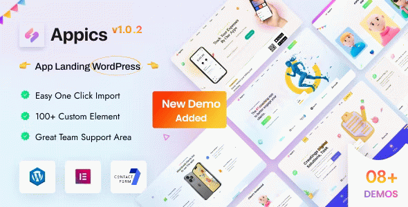 Appics - App Landing Page WordPress Theme
