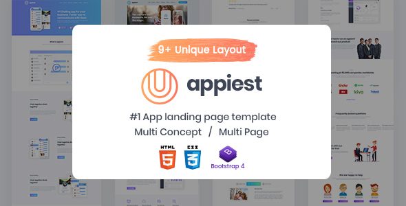 Appiest - Multipurpose Application Landing Page HTML Template