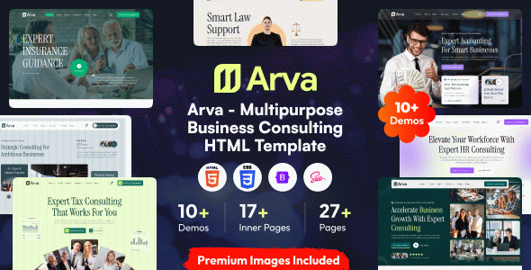 Arva - Multipurpose Business Consulting HTML Template