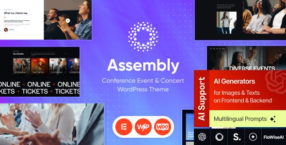 Assembly - Conference Event & Concert WordPress Theme + Events Calendar & Online Store