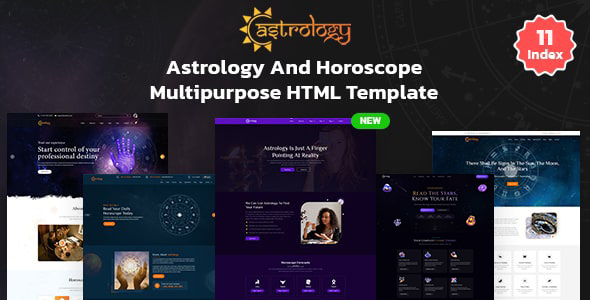 Astrology and Horoscope Responsive HTML 5 Template