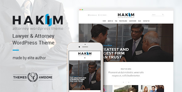 Attorney and Lawyer WordPress Theme - Hakim