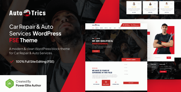 AutoTrics – Car Repair & Auto Service Gutenverse FSE WordPress Block Theme