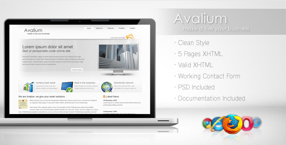 Avalium - Clean Business Template