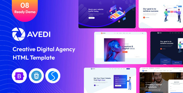 Avedi - Creative Digital Agency HTML Template