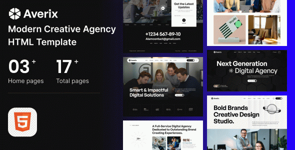 Averix - Modern Creative Agency HTML Template