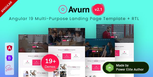 Avurn - Angular 19 Multipurpose Landing Page Collections with SSR