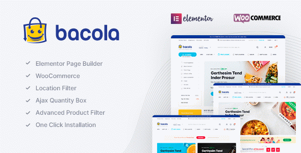 Bacola - Grocery Store and Food eCommerce Theme