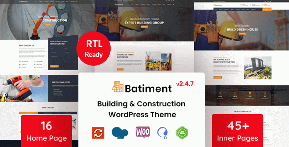 Batiment - Construction & Building WordPress Theme