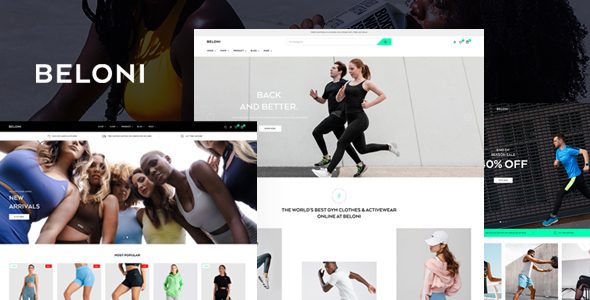 Beloni – Workout Wear WooCommerce WordPress Theme with AI