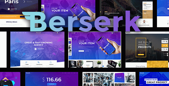 Berserk - Creative Multipurpose Commerce Blog Apps HTML template