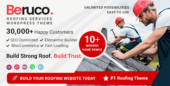 Beruco - Roofing Services WordPress Theme