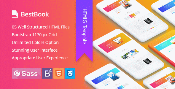 Bestbook - Book Author & Marketers Landing Page HTML5 Template