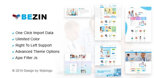 Bezin ??? Pharmacy & Health WooCommerce WordPress Theme with AI