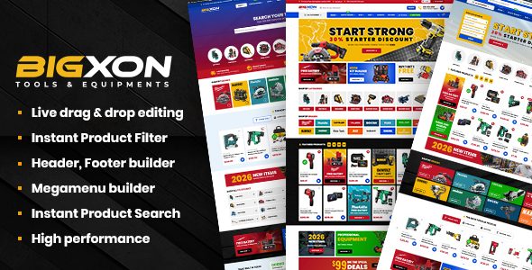 Bigxon - Parts And Tools WordPress WooCommerce Theme
