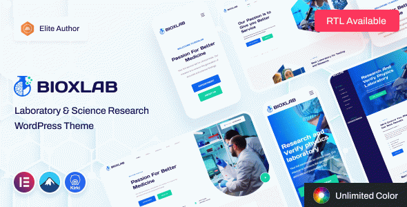 Bioxlab - Laboratory & Science Research WordPress Theme