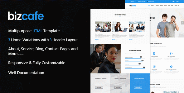 Bizcafe Corporate HTML Template