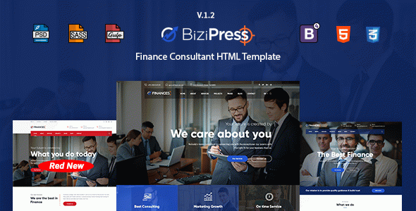 BiziPress - Finance, Consulting, Business HTML Template