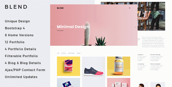 Blend - Clean & Creative Minimal Portfolio & Agency HTML Template