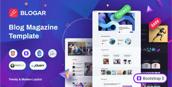 Blogar: Blog Magazine HTML Template