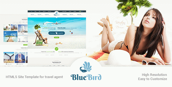 Blue Bird | Responsive Tours Travel Site Template