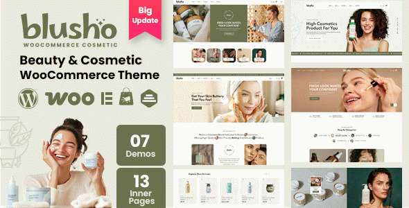 Blusho - Beauty & Cosmetics Store WooCommerce WordPress Theme