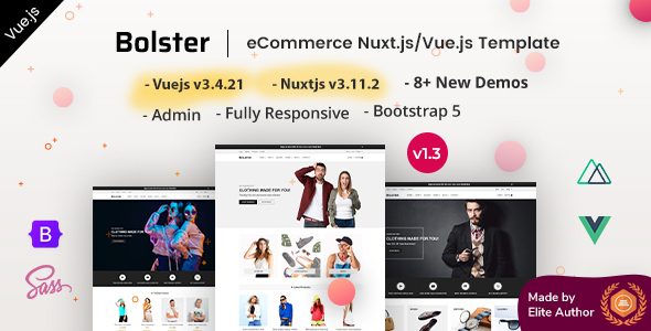 Bolster - Vue Nuxtjs 3+ eCommerce Shop Template