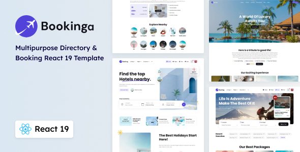 Bookinga - React 19 Multipurpose Booking and Directory Template