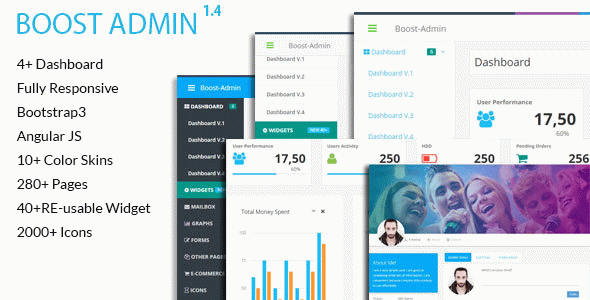 Boost - Responsive + Angular JS Admin Web App Kit
