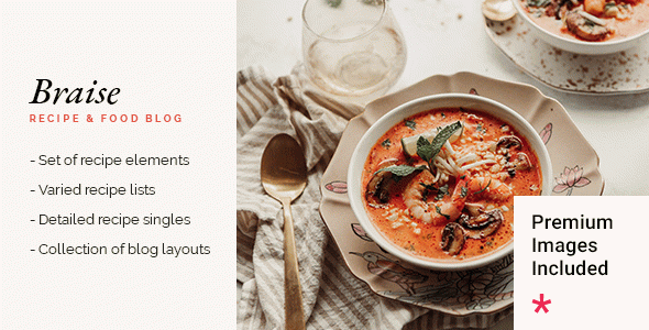Braise - Recipe & Food Blog WordPress Theme
