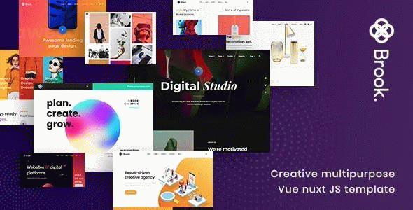 Brook - VueJS Nuxt JS Template