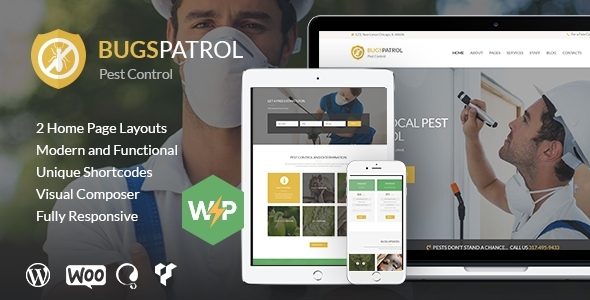 BugsPatrol - Pest Control & Disinsection Services WordPress Theme
