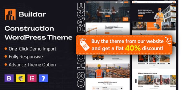 Buildar - Construction WordPress Theme