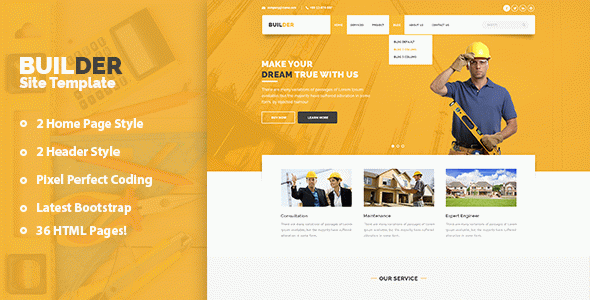 Builder - Construction HTML Template